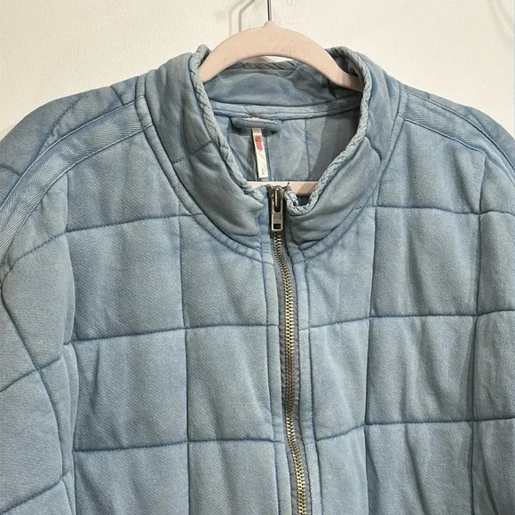 Free People Light Blue Quilted Jacket - Picture 6 of 16